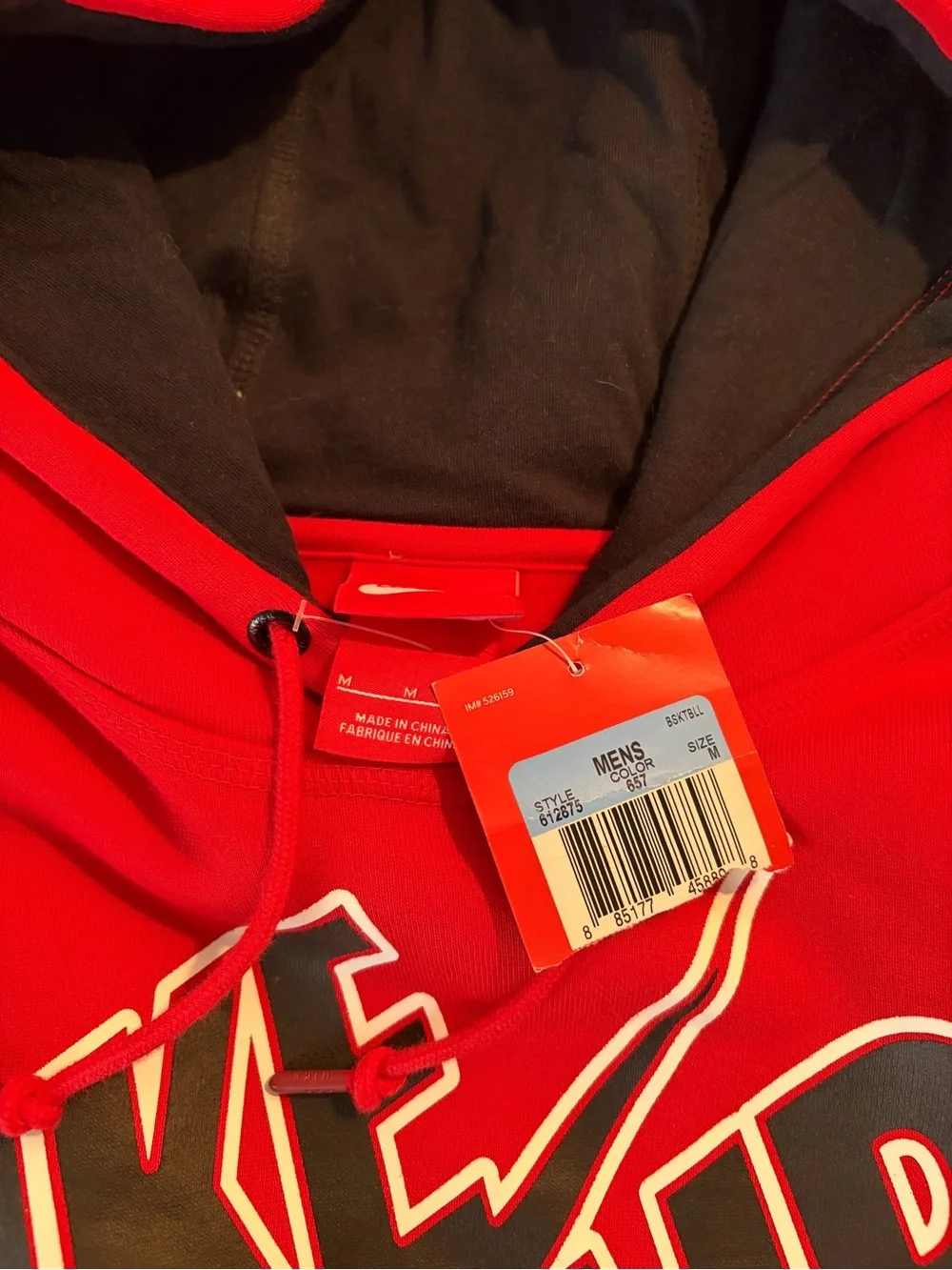 Nike Red Hoodie with Black Nike Air Logo